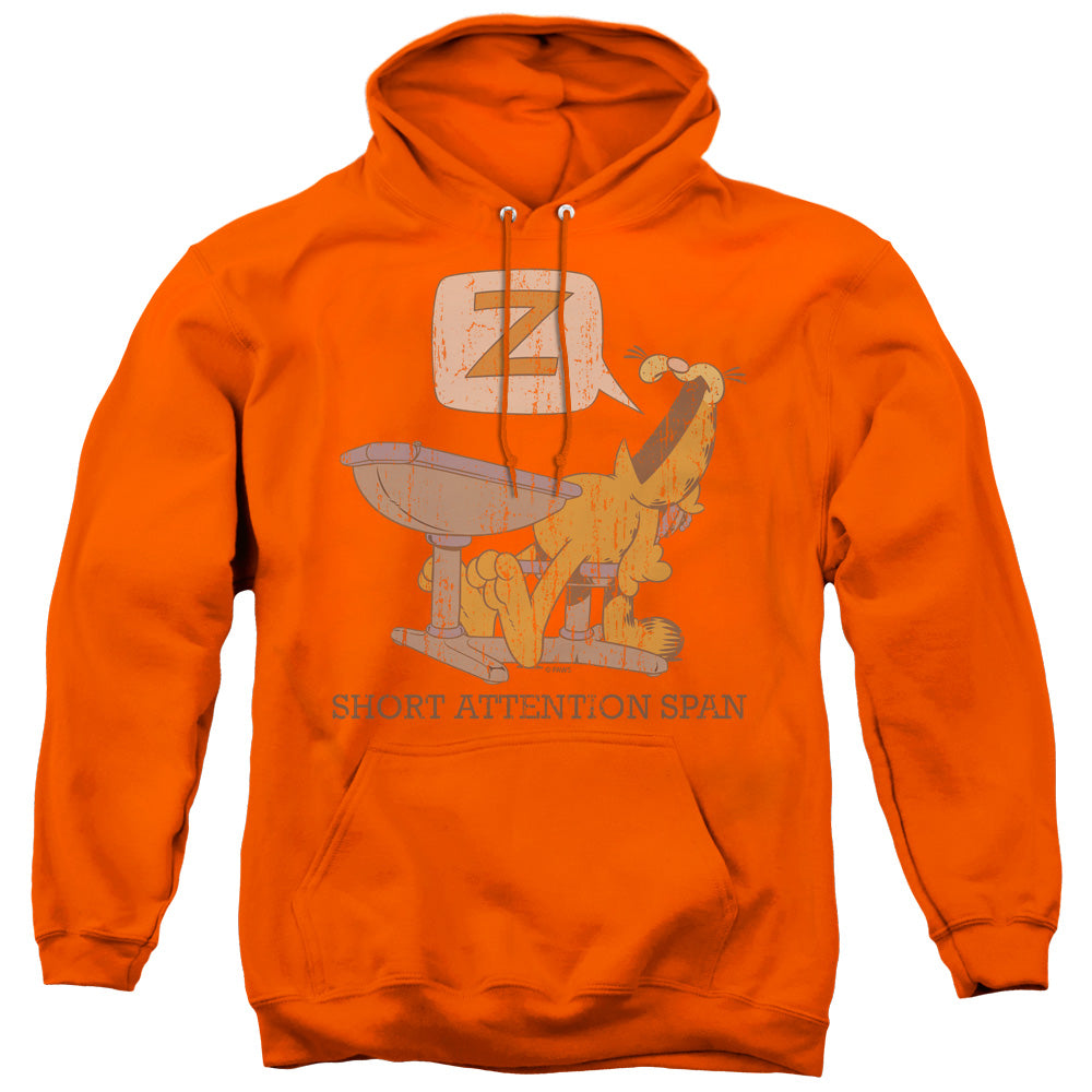 Garfield Attention Span Mens Hoodie Orange