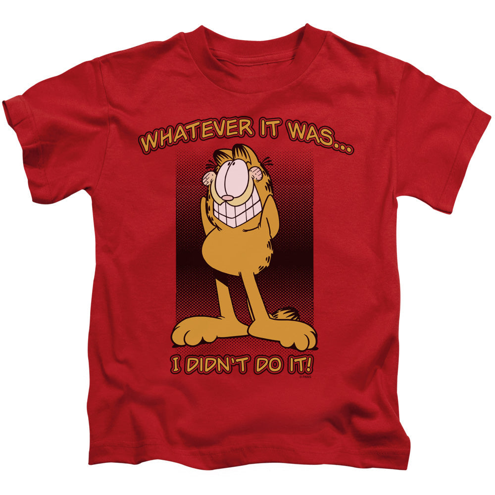 Garfield I Didnt Do It Juvenile Kids Youth T Shirt Red