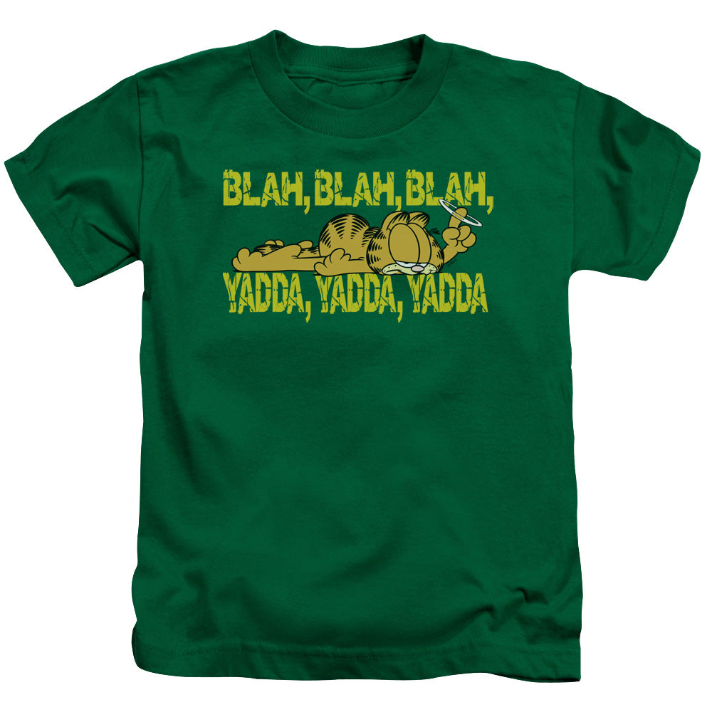 Garfield Blah Blah Blah Juvenile Kids Youth T Shirt Kelly Green
