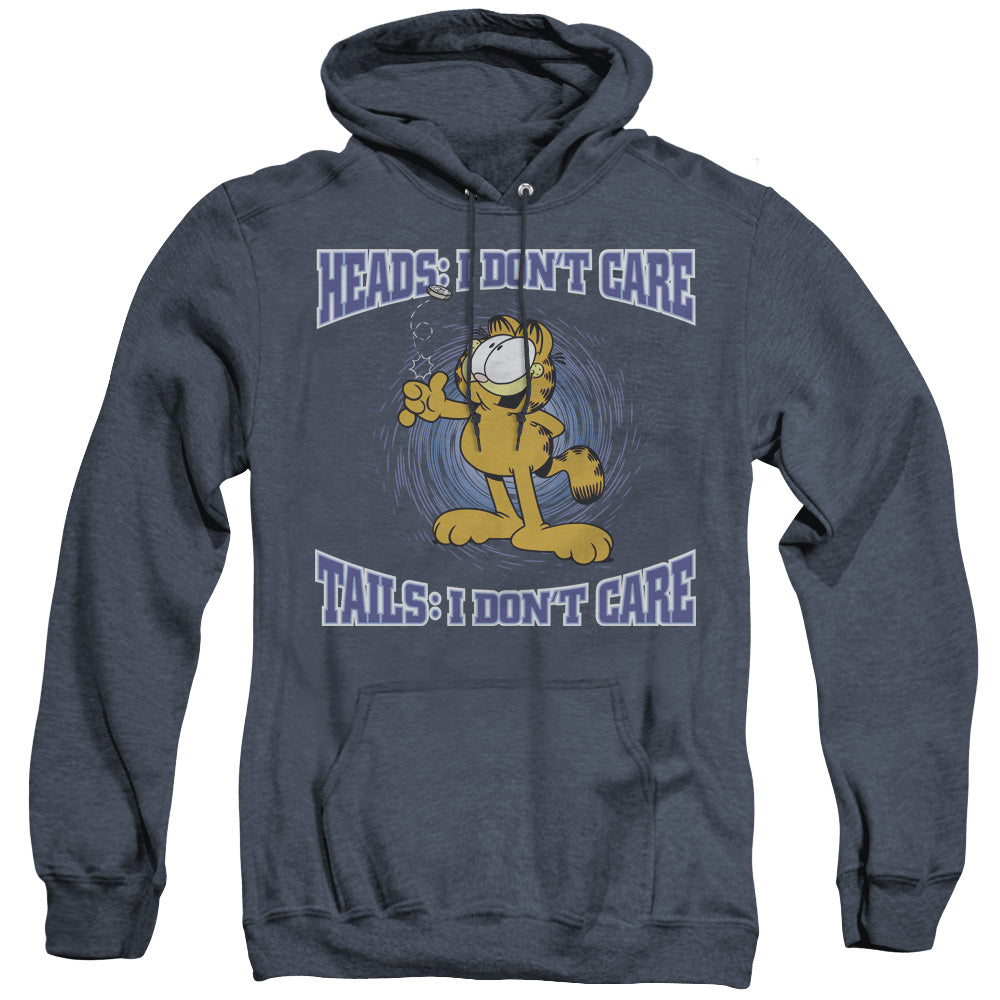 Garfield Heads Or Tails Heather Mens Hoodie Navy