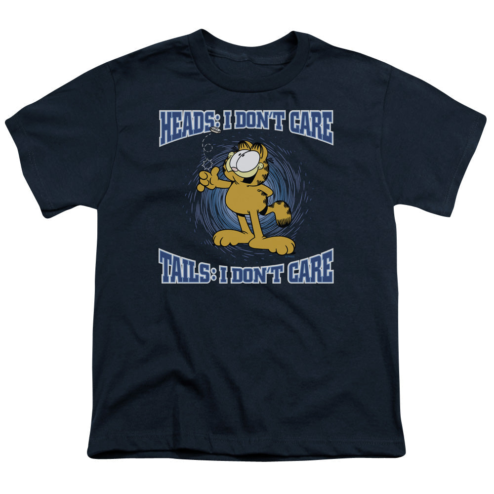 Garfield Heads or Tails Kids Youth T Shirt Navy