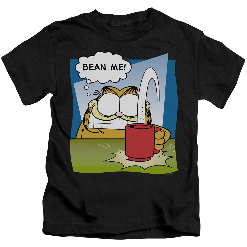 Garfield Bean Me Juvenile Kids Youth T Shirt Black