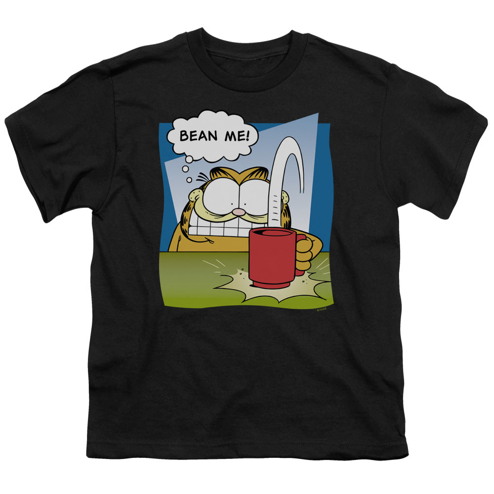 Garfield Bean Me Kids Youth T Shirt Black