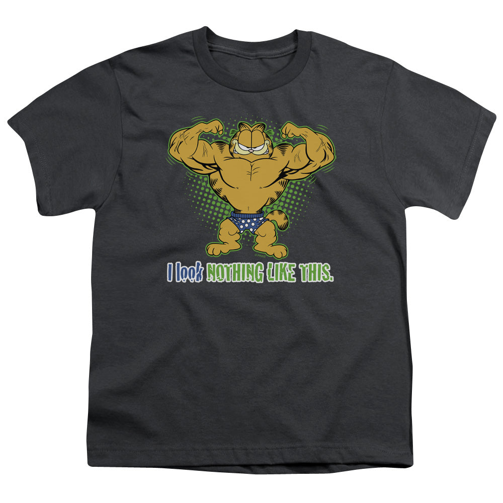 Garfield Nothing Like This Kids Youth T Shirt Charcoal