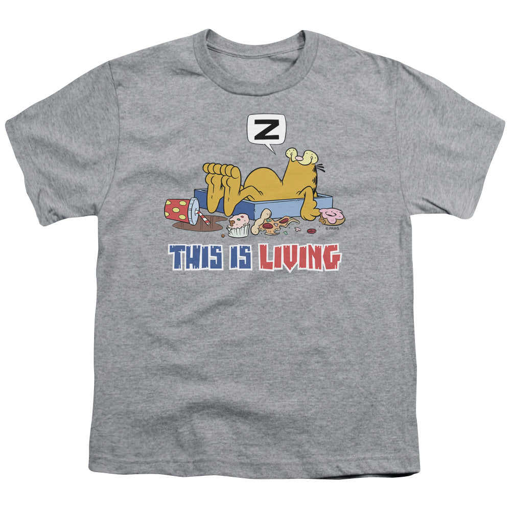 Garfield This is Living Kids Youth T Shirt Athletic Heather
