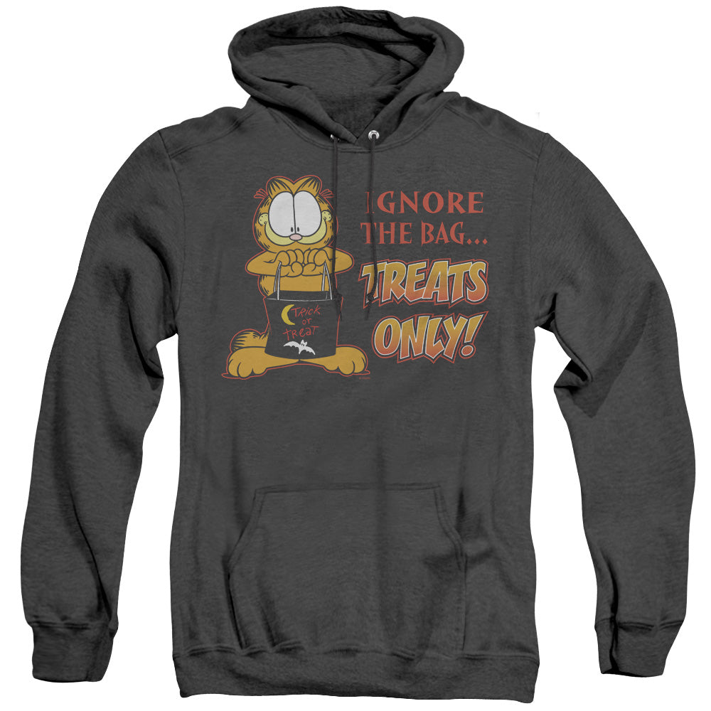 Garfield Treats Only Heather Mens Hoodie Black