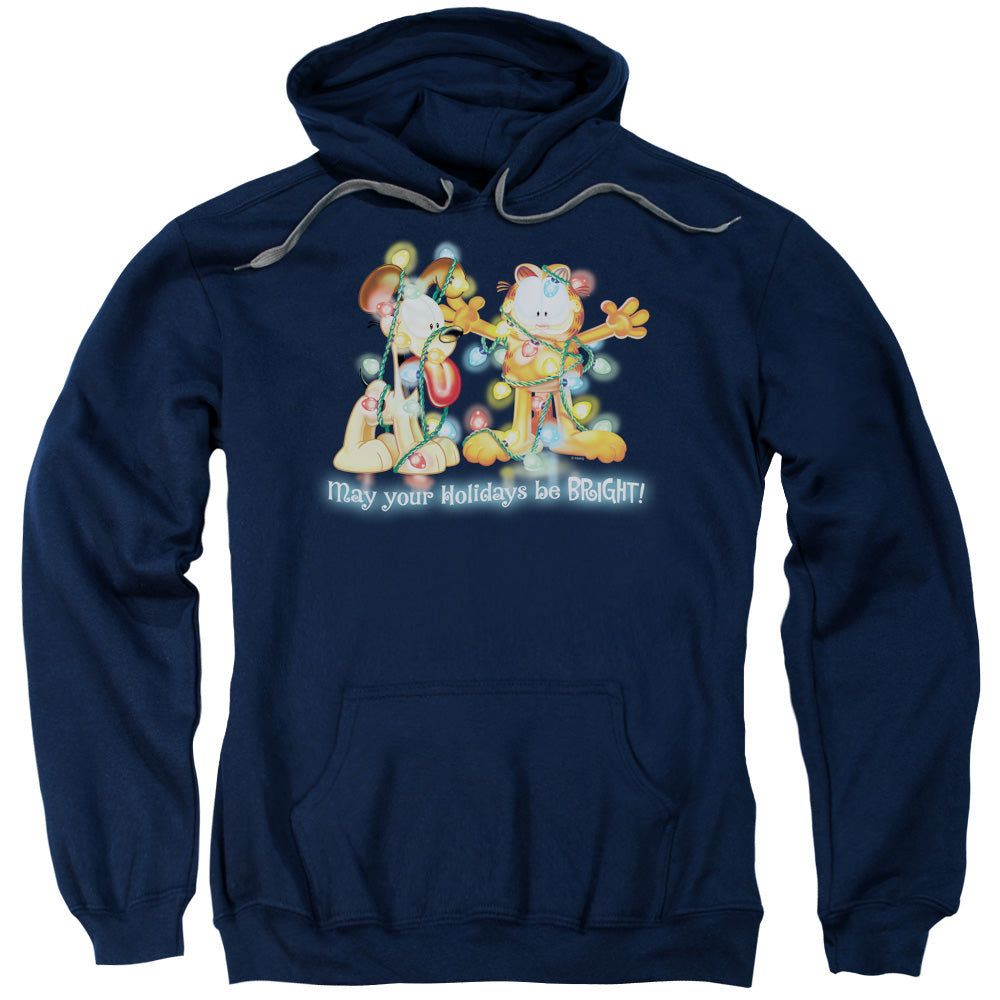 Garfield Bright Holidays Mens Hoodie Navy