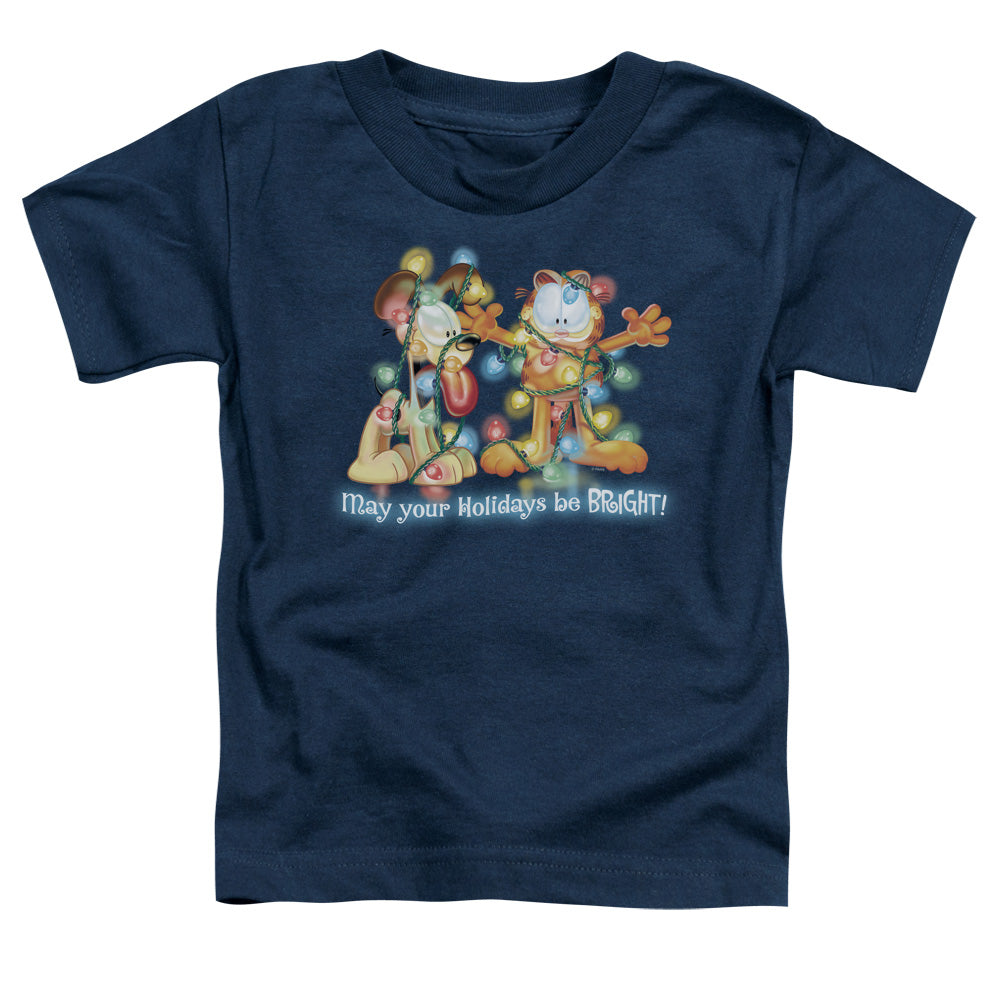 Garfield Bright Holidays Toddler Kids Youth T Shirt Navy