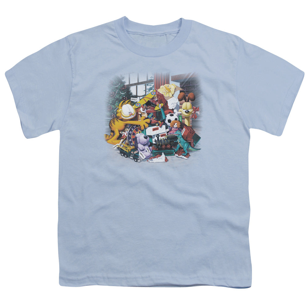 Garfield Mine! Kids Youth T Shirt Light Blue