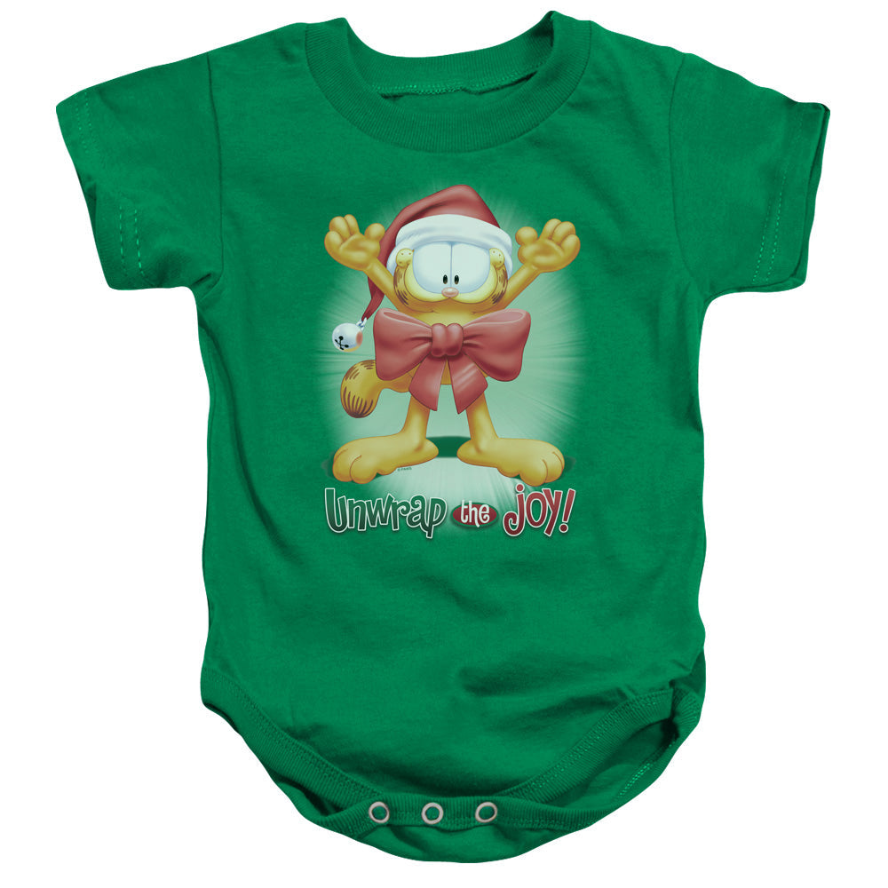Garfield Unwrap the Joy! Infant Baby Snapsuit Kelly Green (18 Mos)