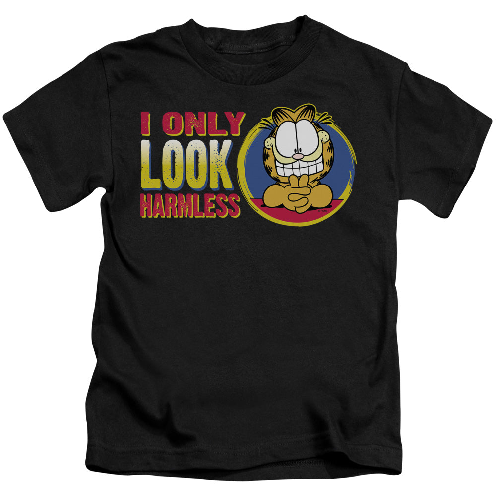 Garfield I Only Look Harmless Juvenile Kids Youth T Shirt Black