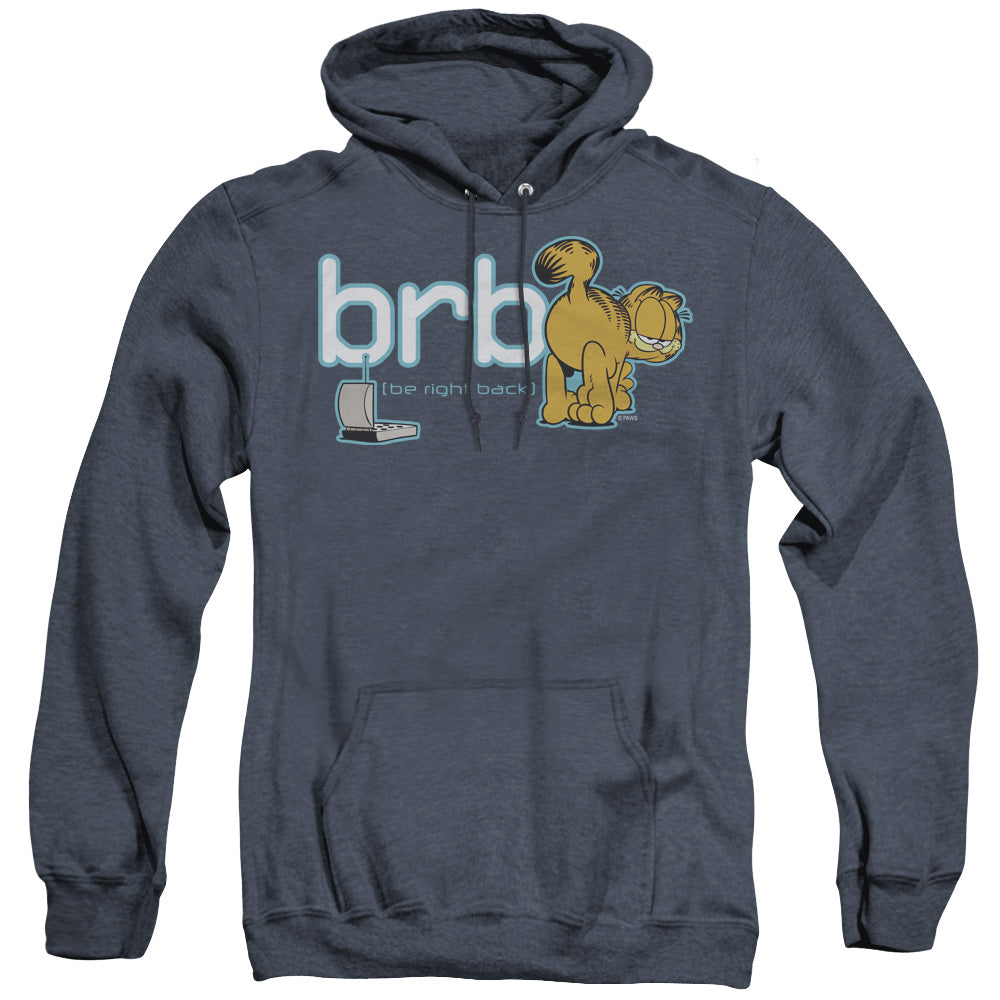 Garfield Be Right Back Heather Mens Hoodie Navy