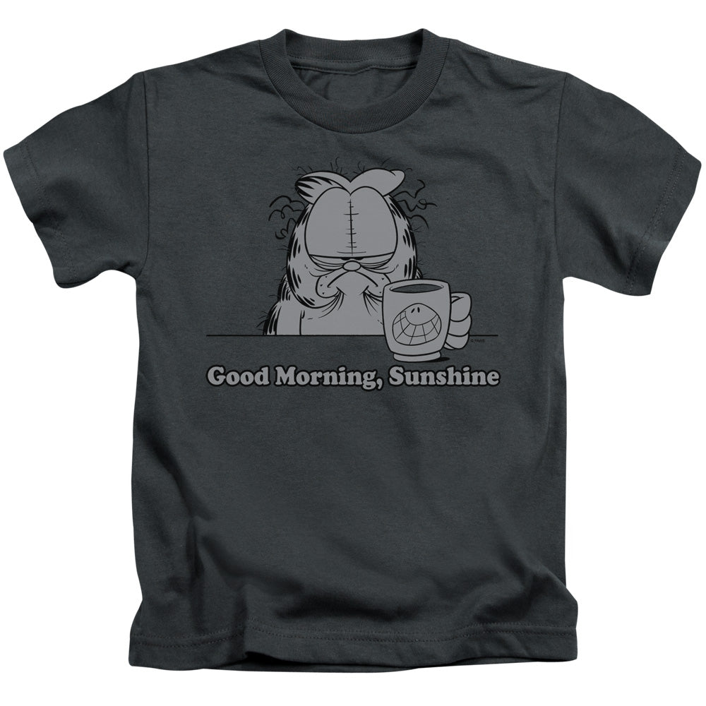 Garfield Good Morning Sunshine Juvenile Kids Youth T Shirt Charcoal
