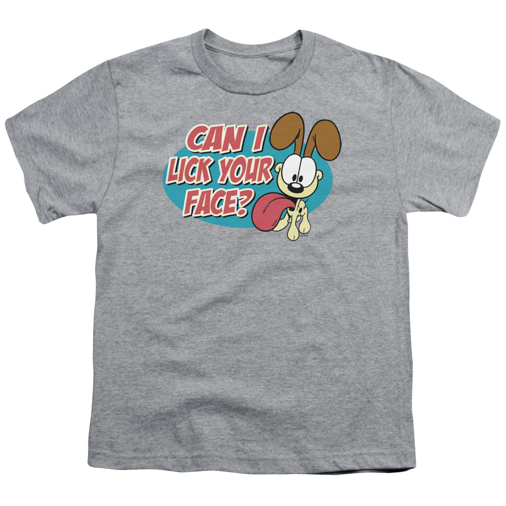 Garfield Question Kids Youth T Shirt Athletic Heather