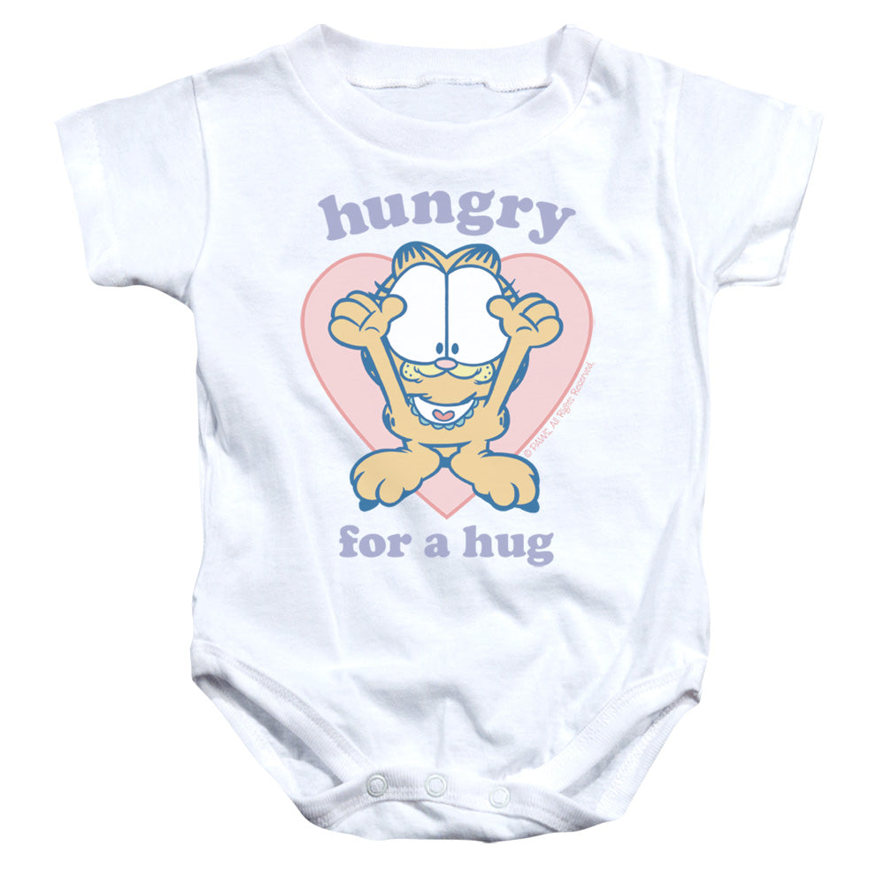 Garfield Hungry for a Hug Infant Baby Snapsuit White (12 Mos)