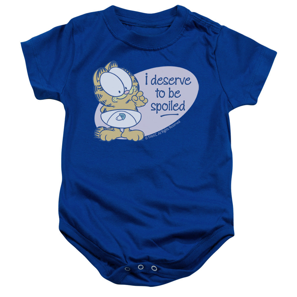 Garfield Deserve to Be Spoiled Infant Baby Snapsuit Royal Blue (24 Mos)