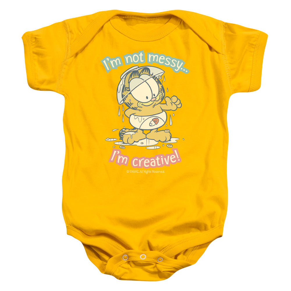 Garfield Im Creative Infant Baby Snapsuit Gold (6 Mos)
