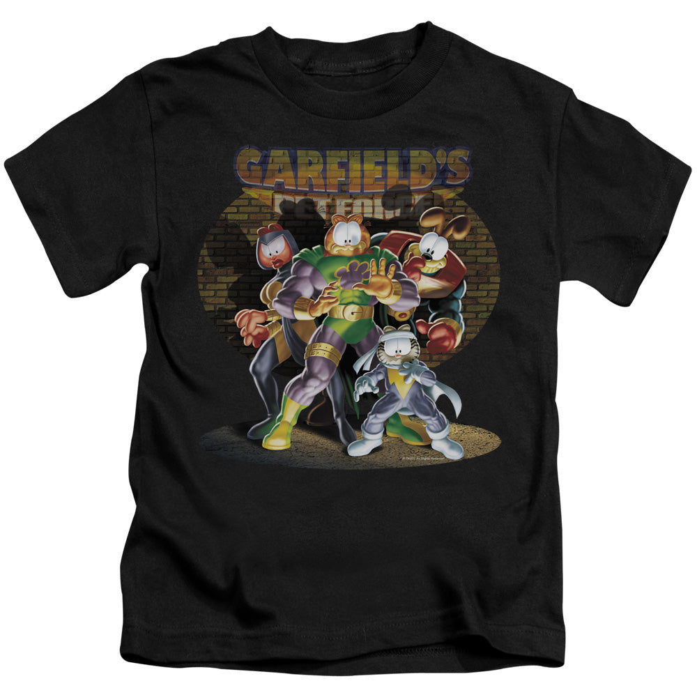 Garfield Spotlight Juvenile Kids Youth T Shirt Black