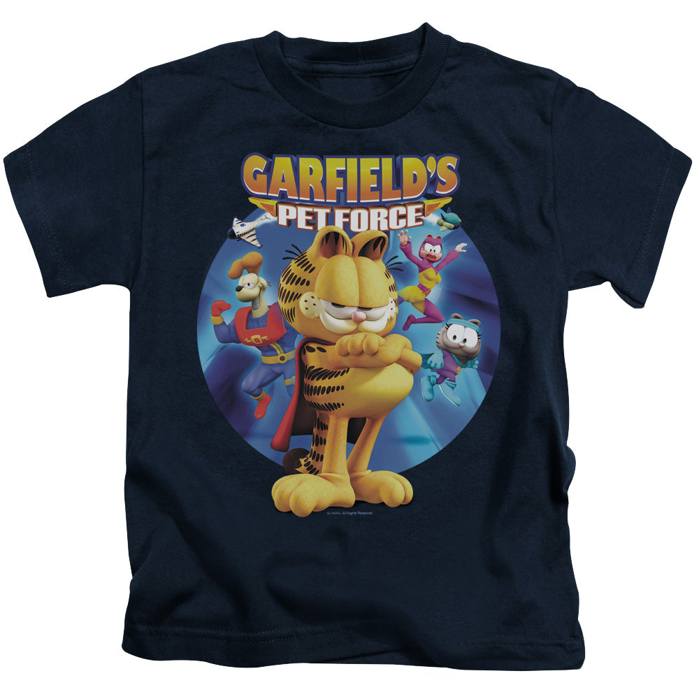 Garfield Dvd Art Juvenile Kids Youth T Shirt Navy