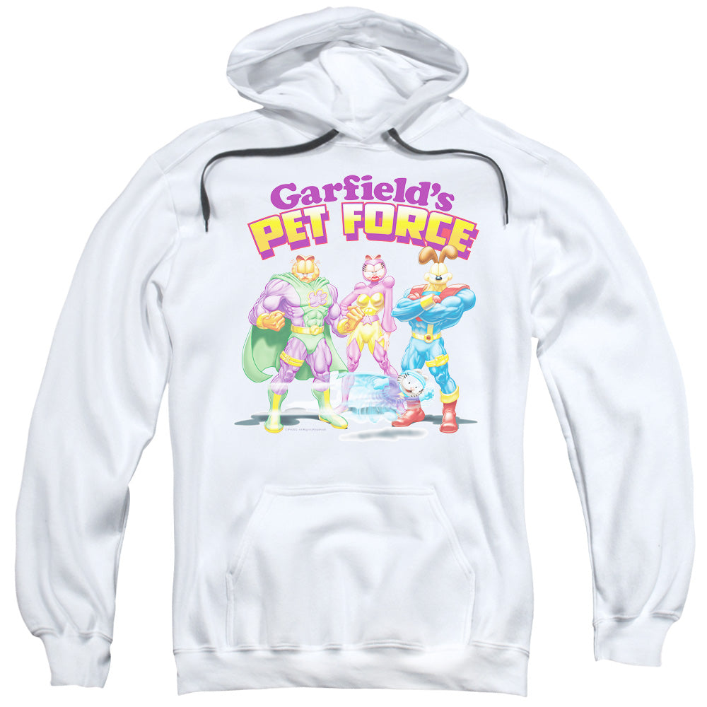 Garfield Heroes Await Mens Hoodie White