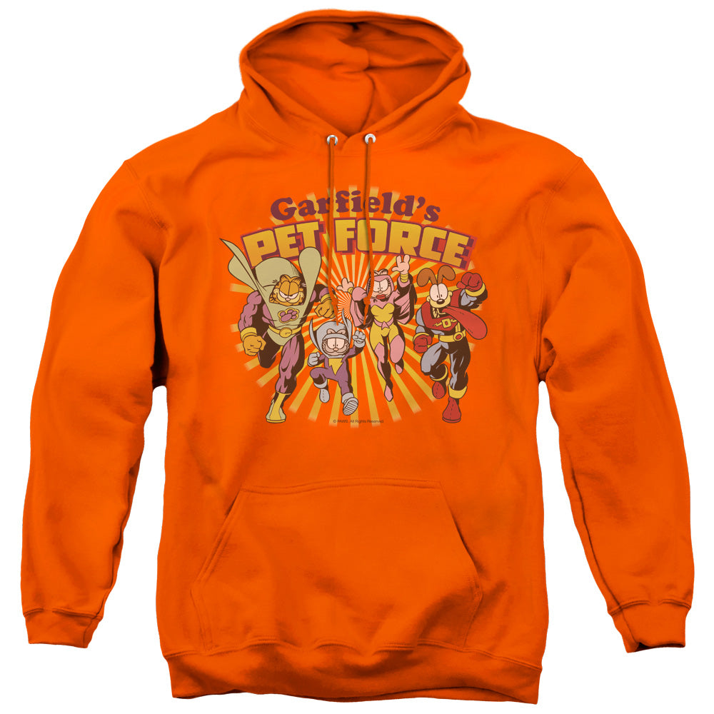 Garfield Pet Force Burst Mens Hoodie Orange