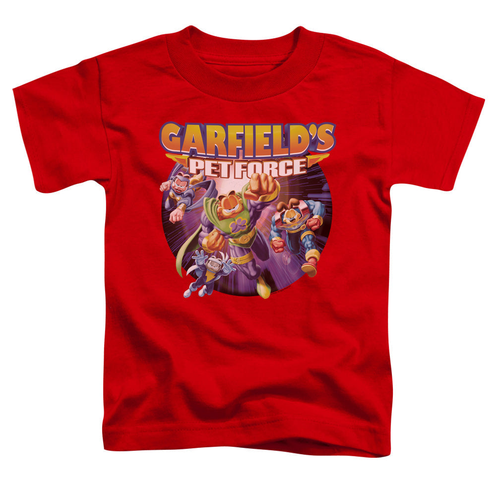 Garfield Pet Force Four Toddler Kids Youth T Shirt Red