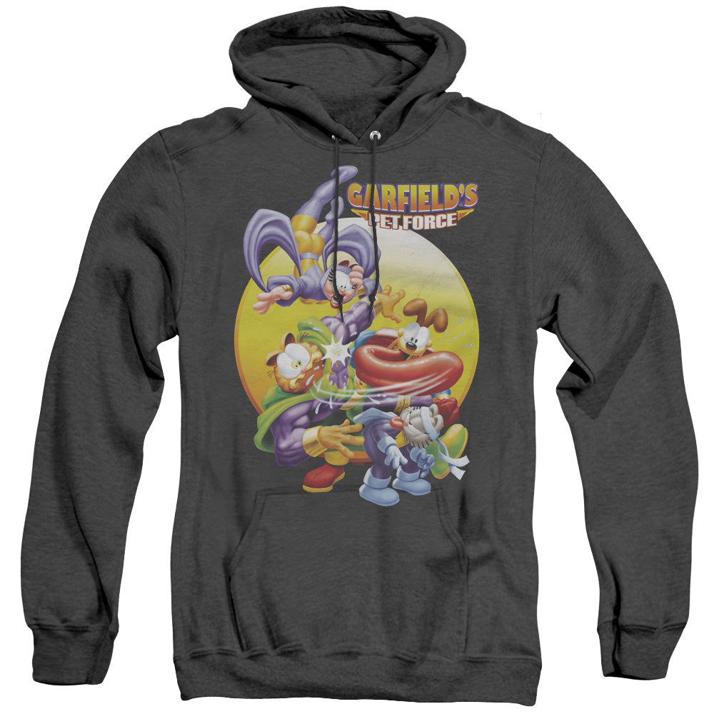 Garfield Tongue Of Doom Heather Mens Hoodie Black