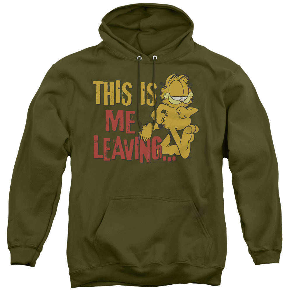 Garfield Leaving Mens Hoodie Military Green