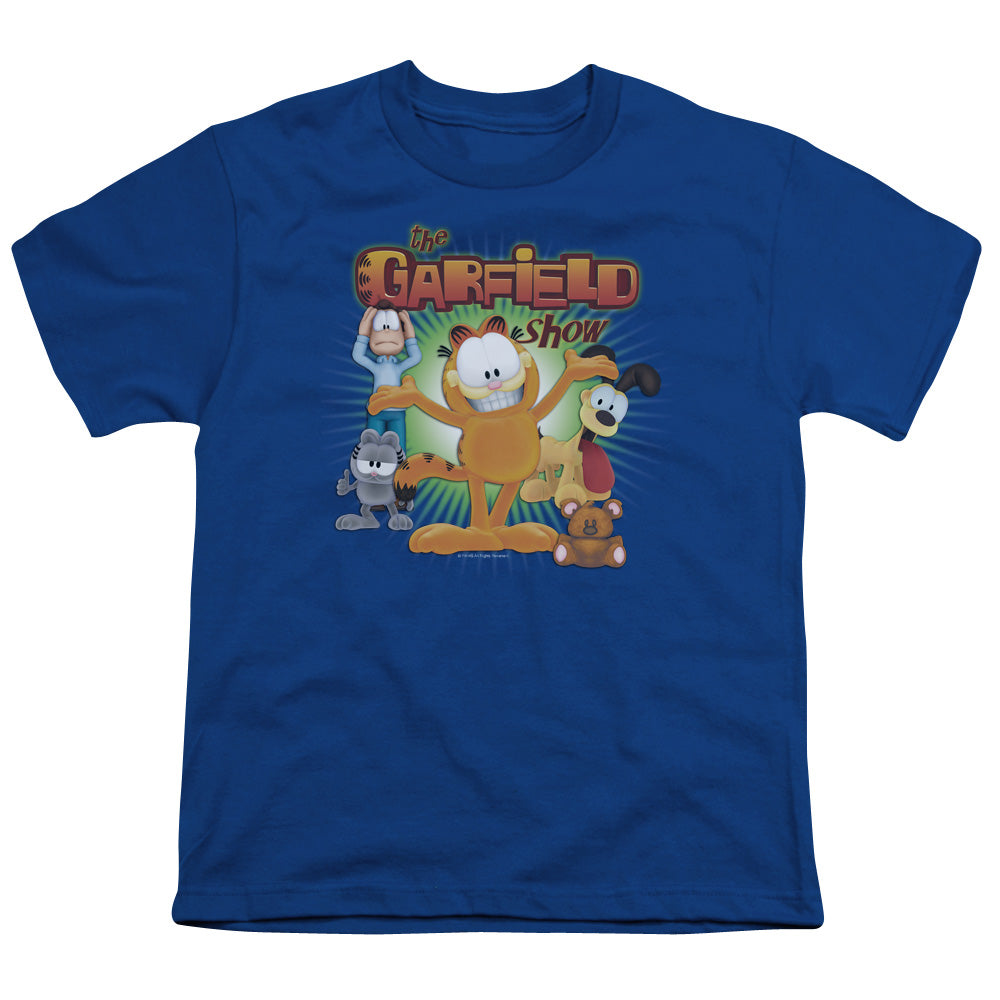 Garfield the Garfield Show Kids Youth T Shirt Royal Blue