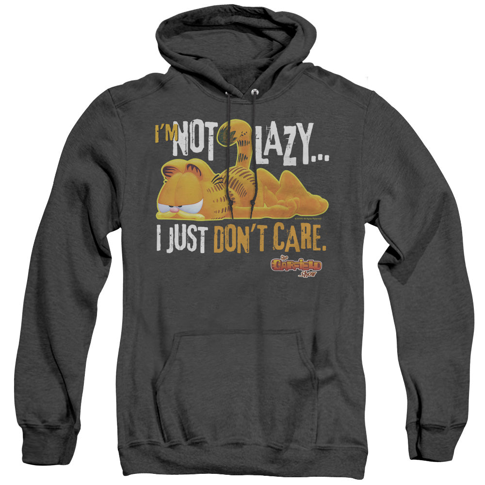 Garfield Not Lazy Heather Mens Hoodie Black