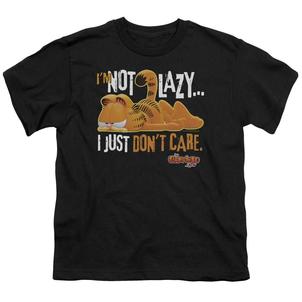 Garfield Not Lazy Kids Youth T Shirt Black
