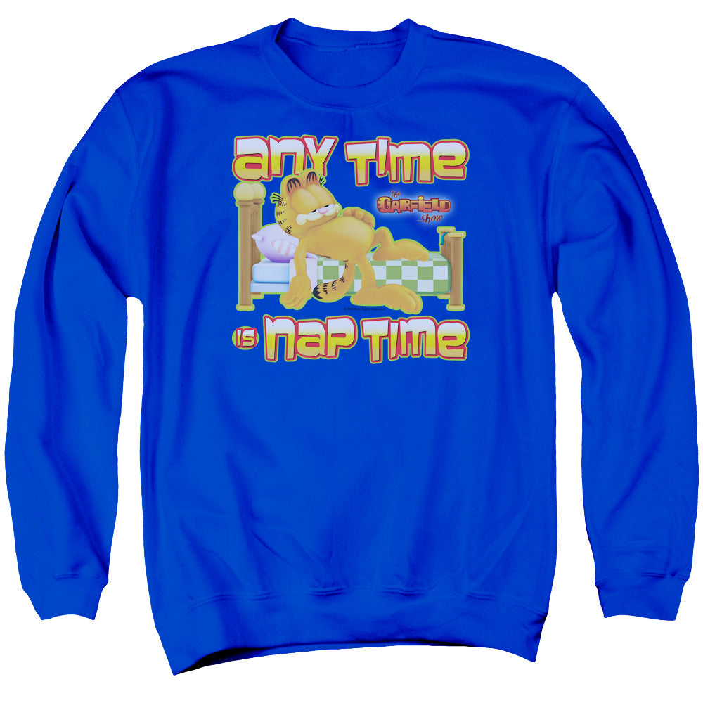 Garfield Nap Time Mens Crewneck Sweatshirt Royal Blue