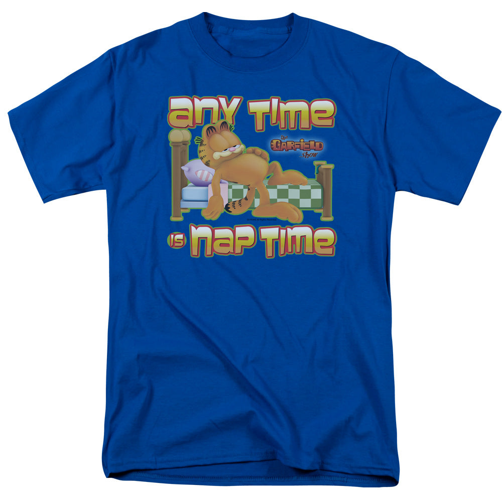 Garfield Nap Time Mens T Shirt Royal Officially Licensed