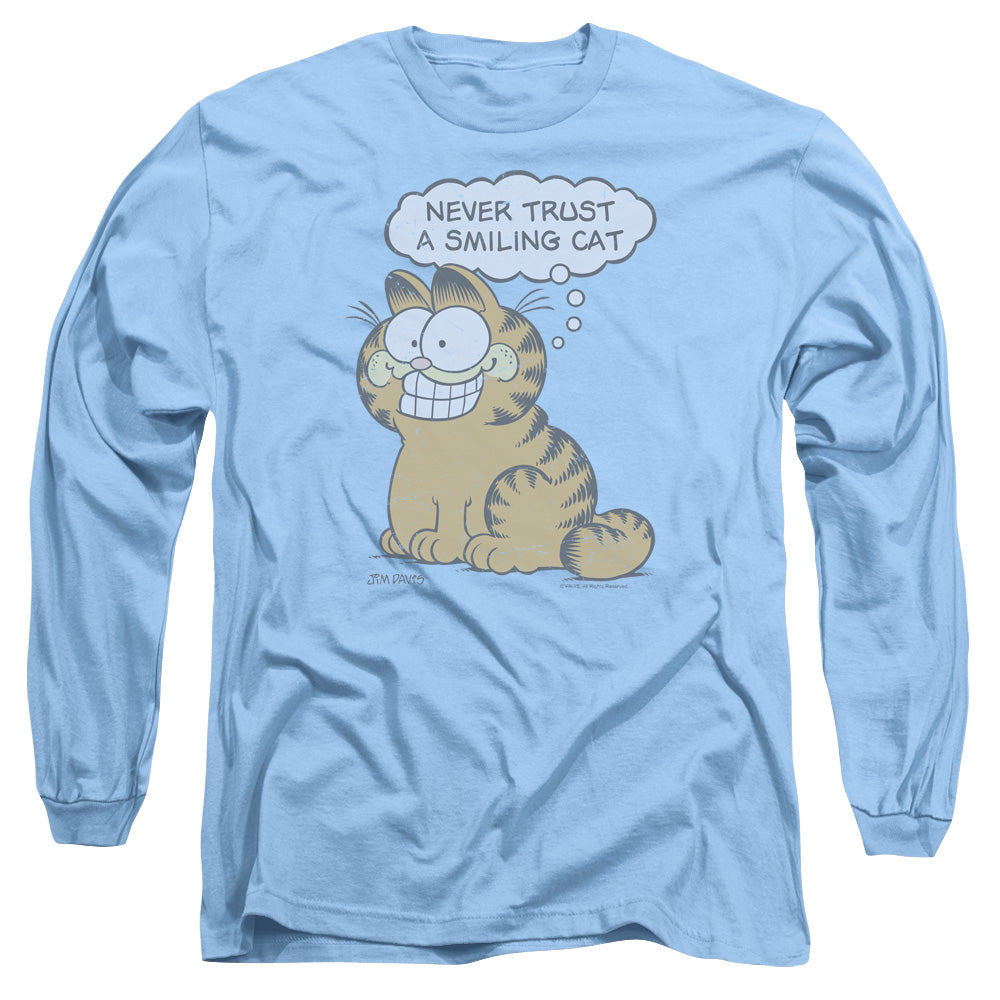 Garfield Iling Cat Mens Long Sleeve Shirt Carolina Blue
