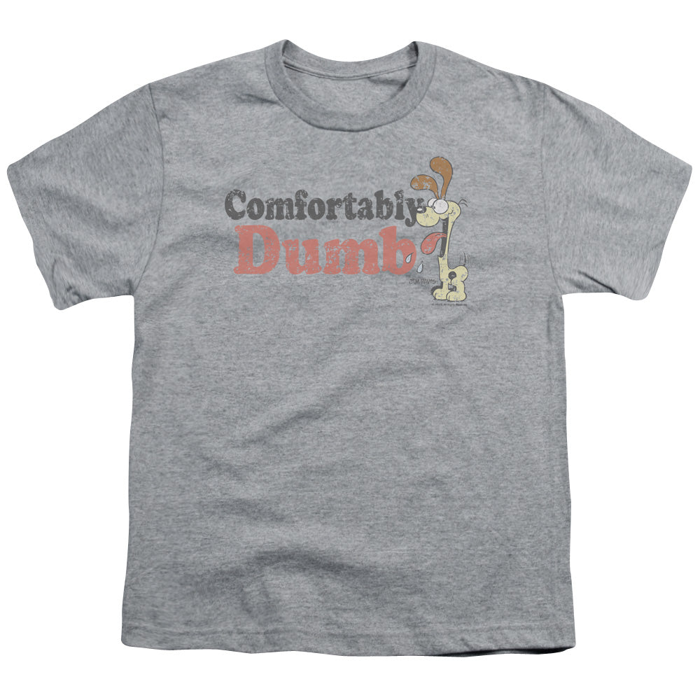 Garfield Comfortably Dumb Kids Youth T Shirt Athletic Heather