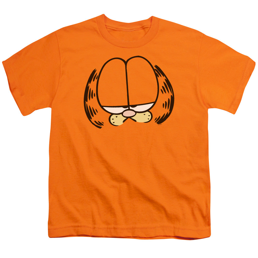 Garfield Big Head Kids Youth T Shirt Orange