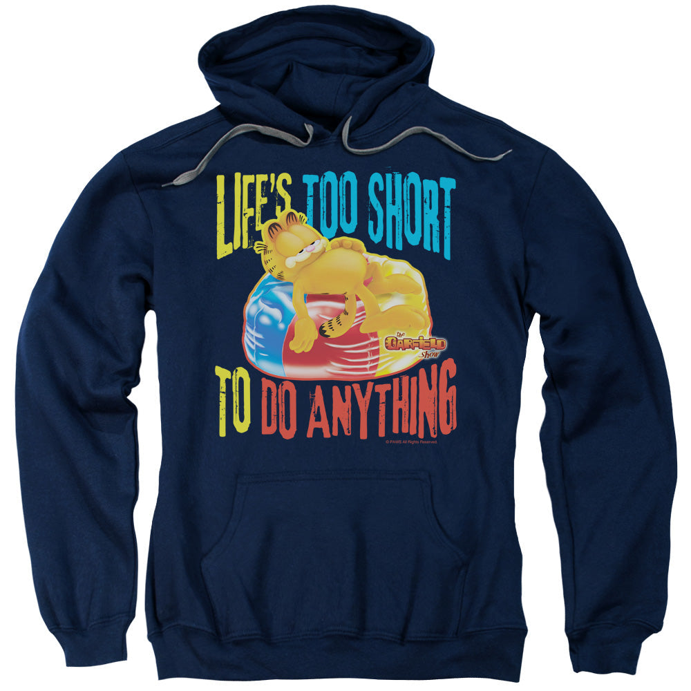 Garfield Too Short Mens Hoodie Navy