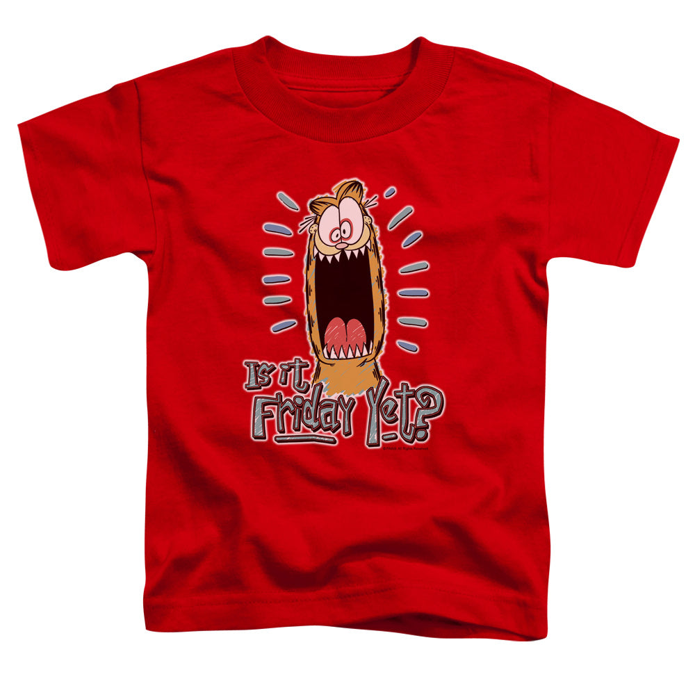 Garfield Friday Toddler Kids Youth T Shirt Red
