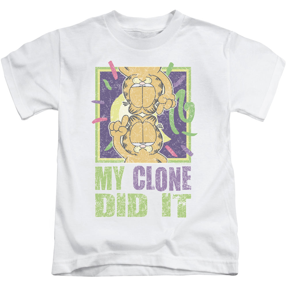 Garfield My Clone Did It Juvenile Kids Youth T Shirt White