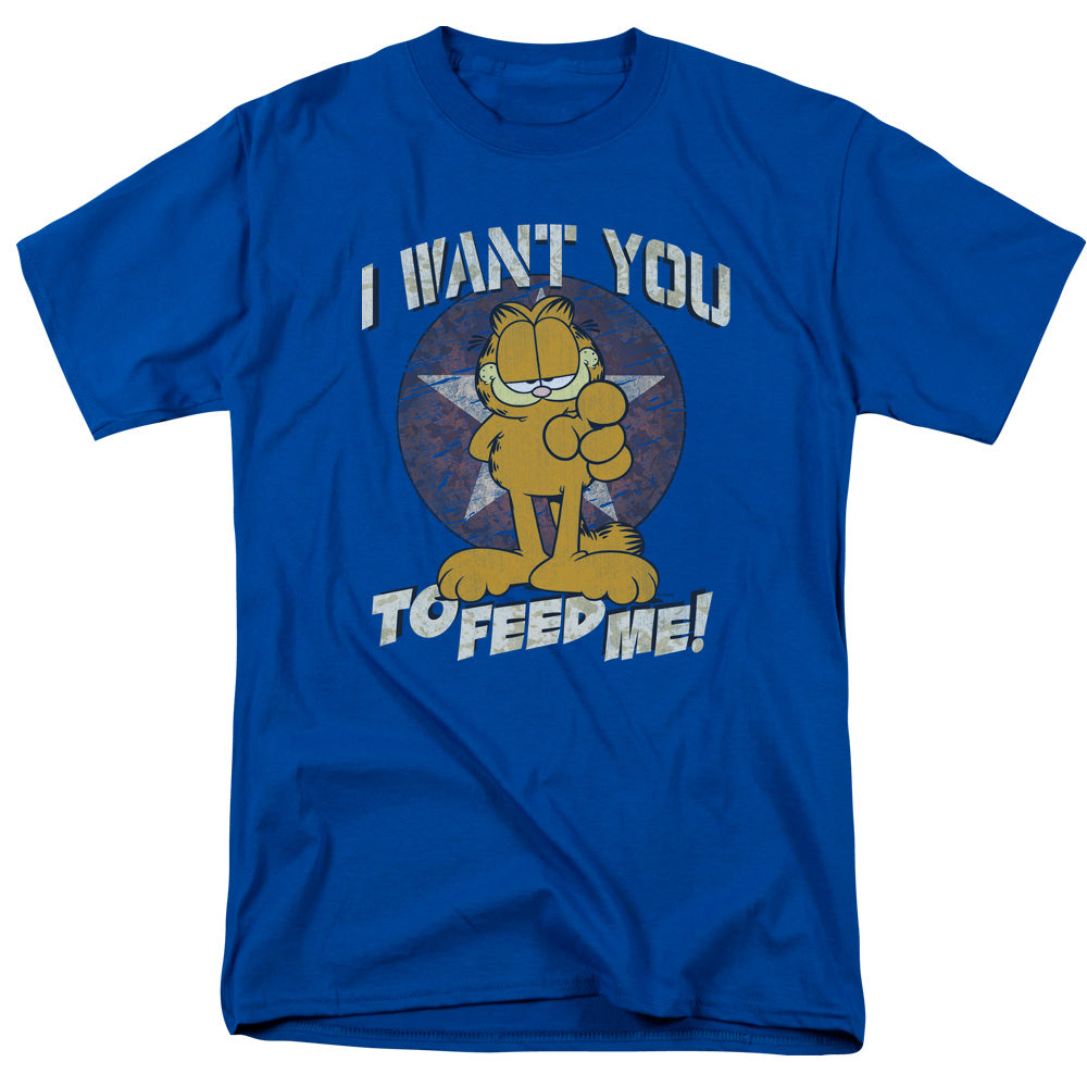 Garfield I Want You Mens T Shirt Royal Officially Licensed