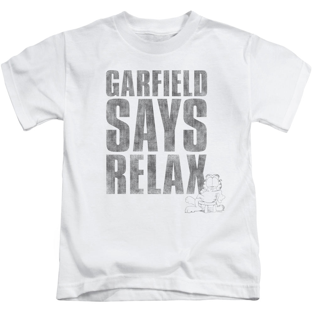 Garfield Relax Juvenile Kids Youth T Shirt White