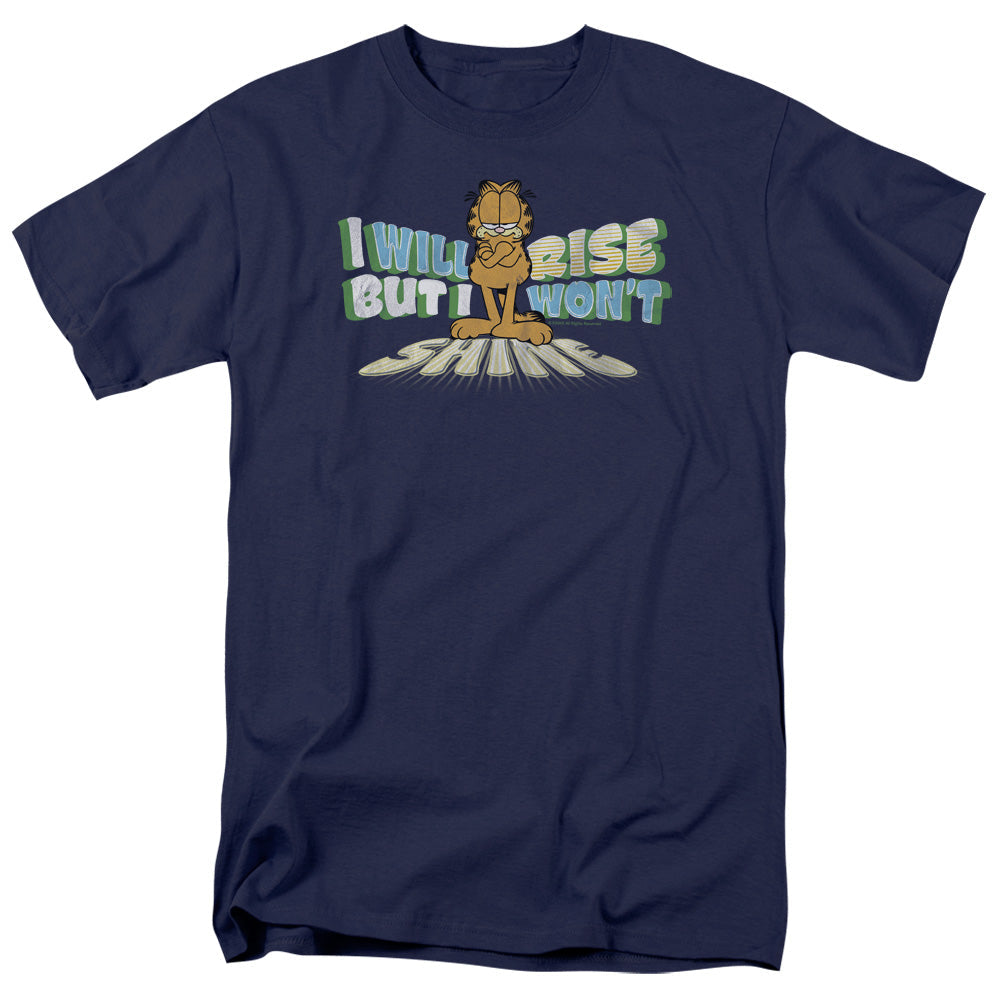 Garfield Rise Not Shine Mens T Shirt Navy Officially Licensed