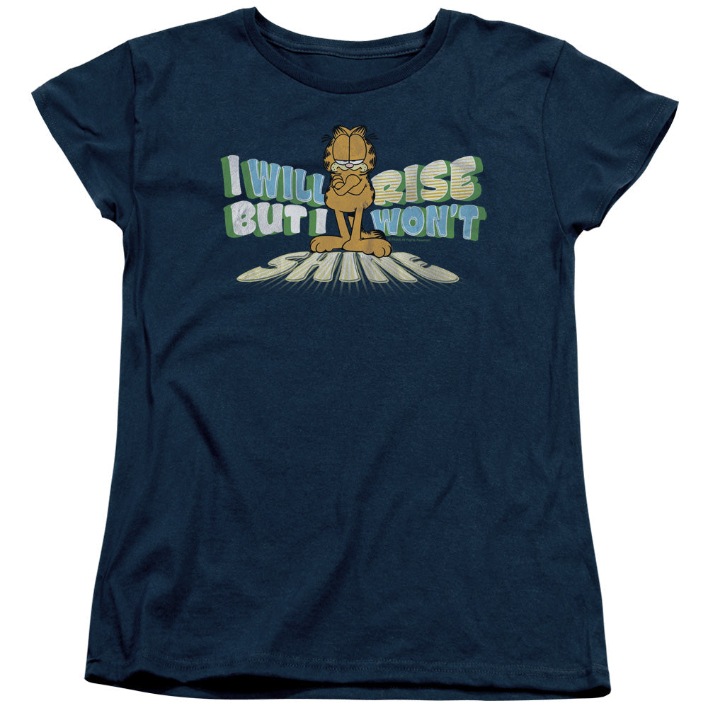 Garfield Rise Not Shine Womens T Shirt Navy