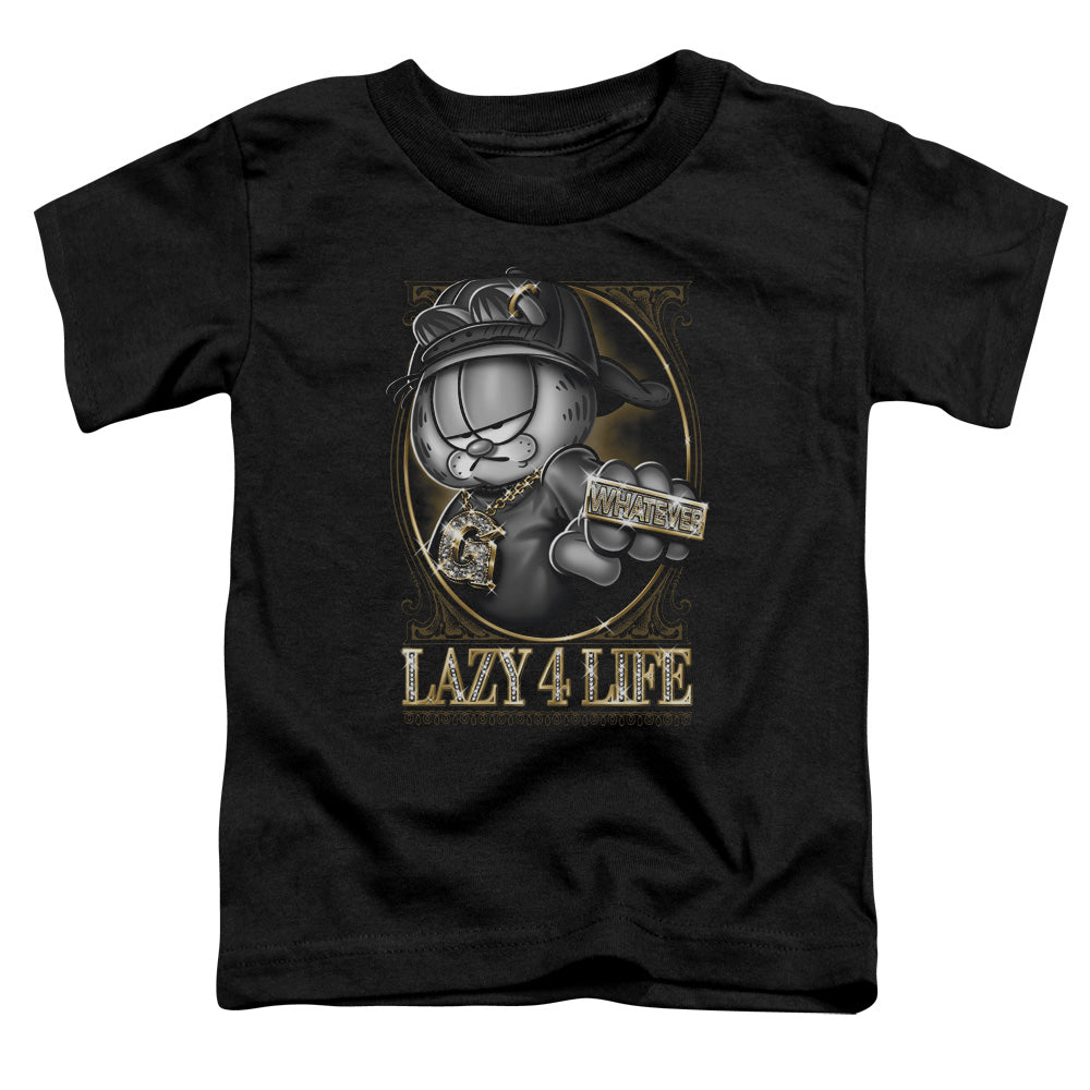 Garfield Lazy 4 Life Toddler Kids Youth T Shirt Black