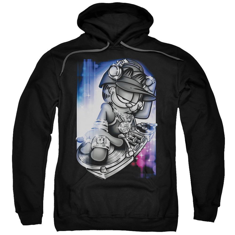 Garfield Dj Lazy Mens Hoodie Black