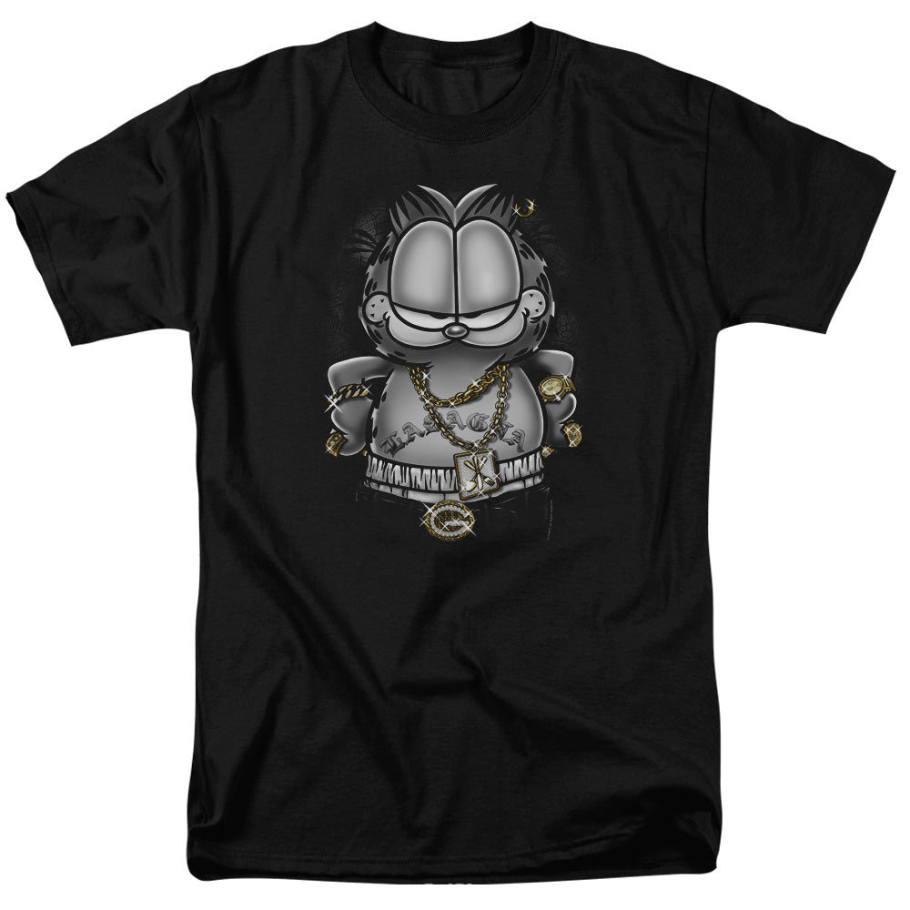 Garfield Lasagna For Life Mens T Shirt Black Officially Licensed