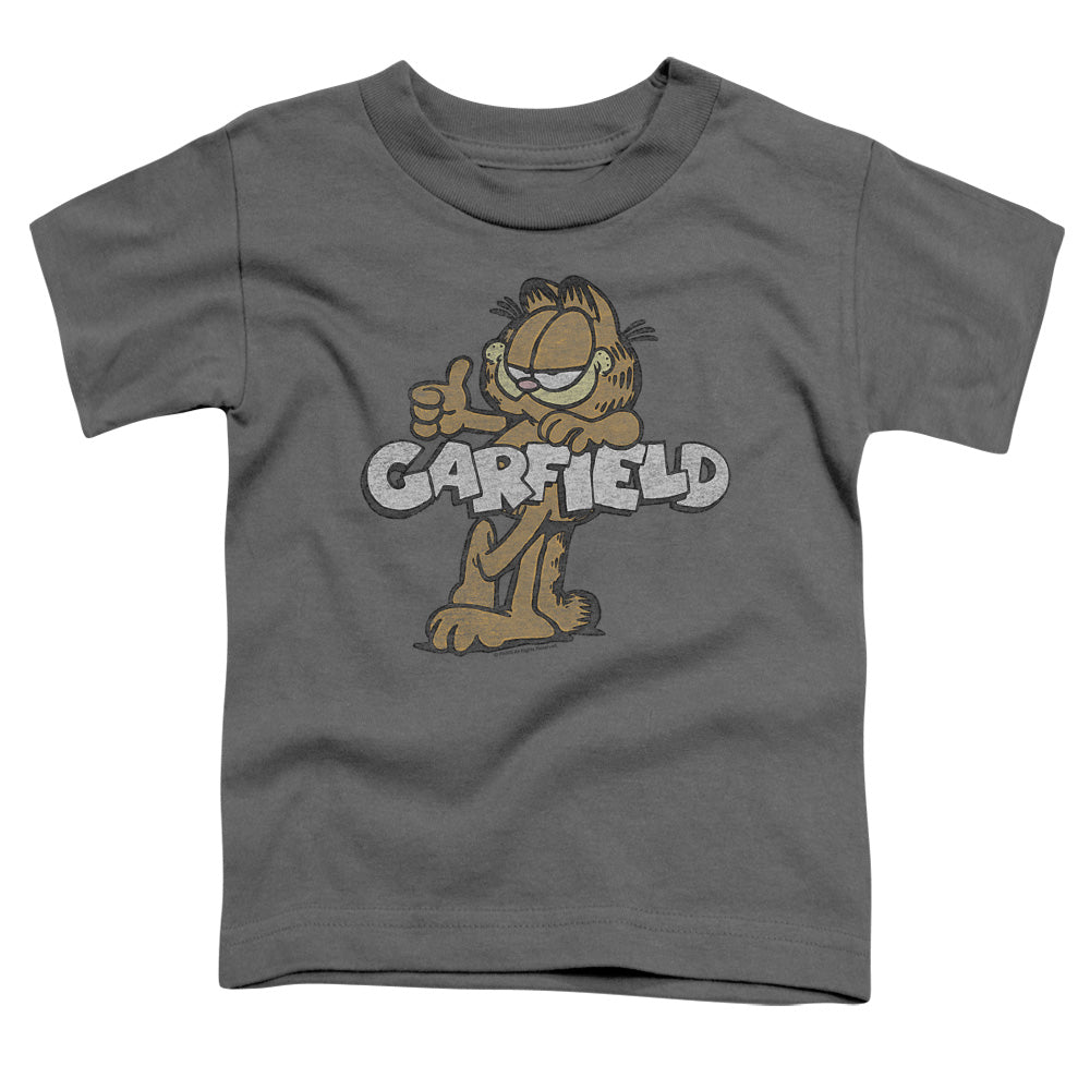 Garfield Retro Garf Toddler Kids Youth T Shirt Charcoal