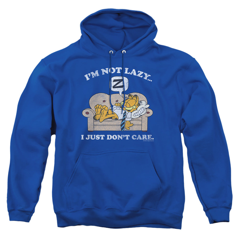 Garfield Not Lazy Mens Hoodie Royal Officially Licensed