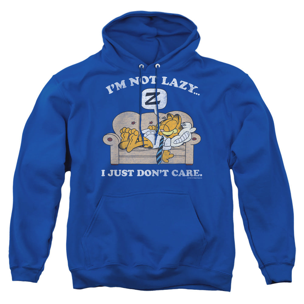 Garfield Not Lazy Mens Hoodie Royal Blue