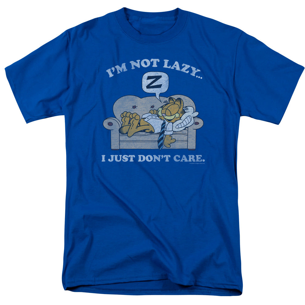 Garfield Not Lazy Mens T Shirt Royal Officially Licensed